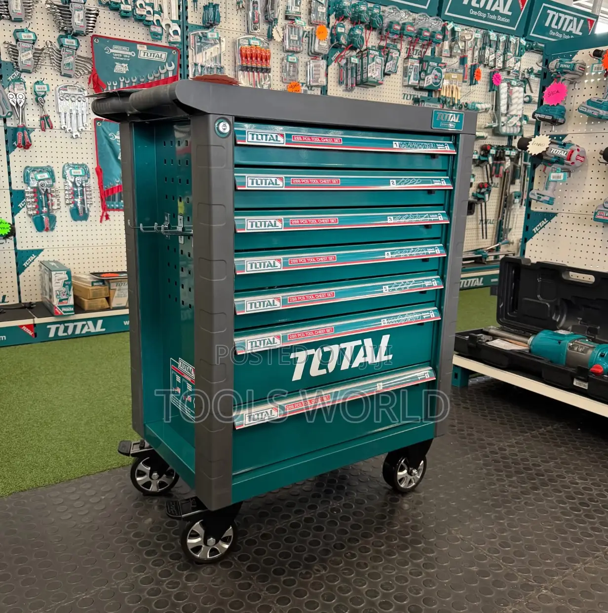 288pcs Tool Chest Set + 3/4” Cordless Impact Wrench (Heavy Duty Kit)