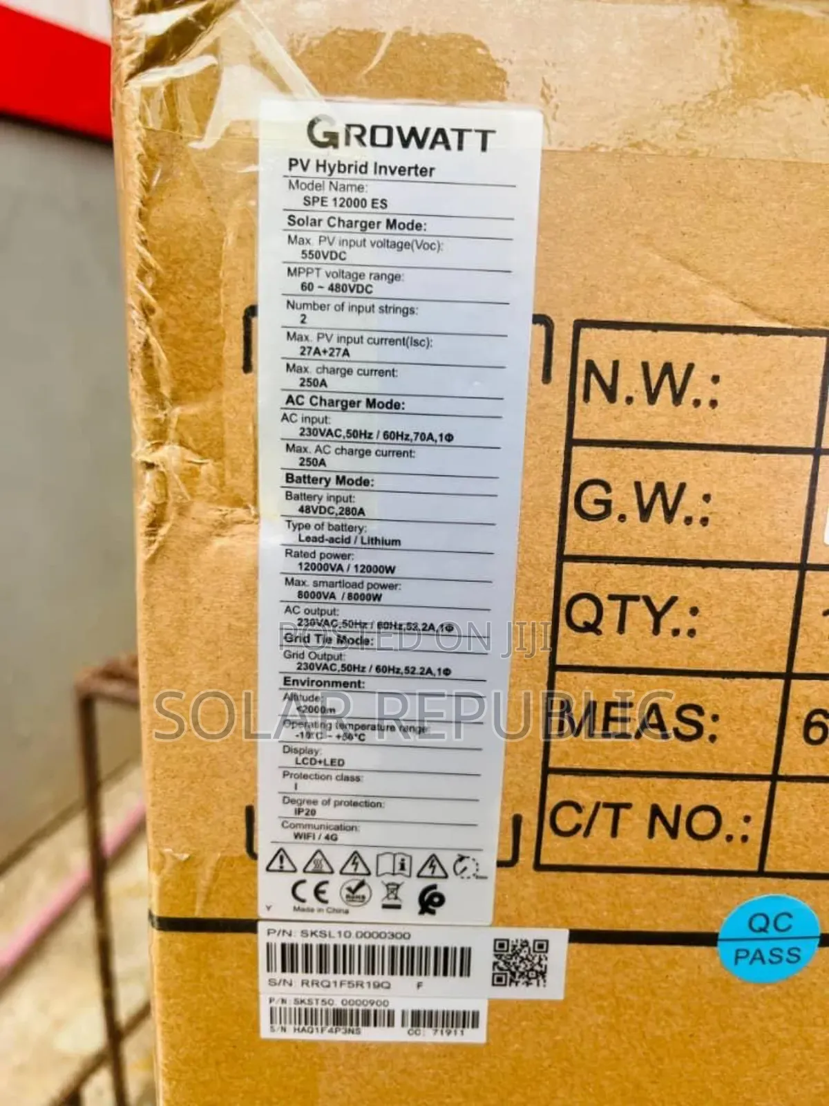 Growatt Inverter 12kw 48v Spe