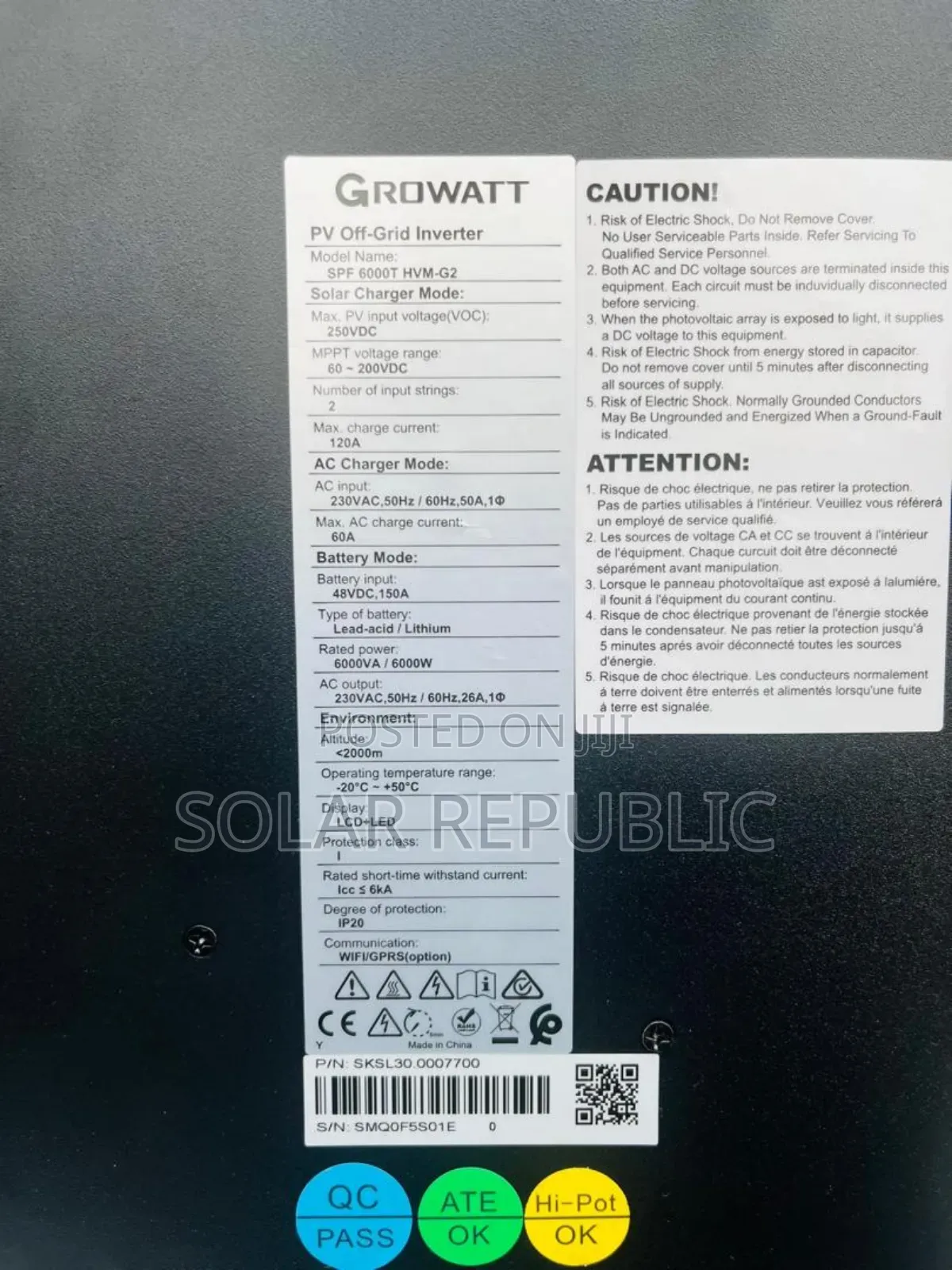 Growatt 6kva Hybrid Inverter 48v