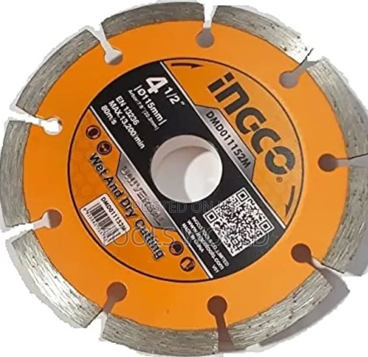 115mm (4-1/2”) Ingco Dry Diamond Disc – Stone Concrete Cutter