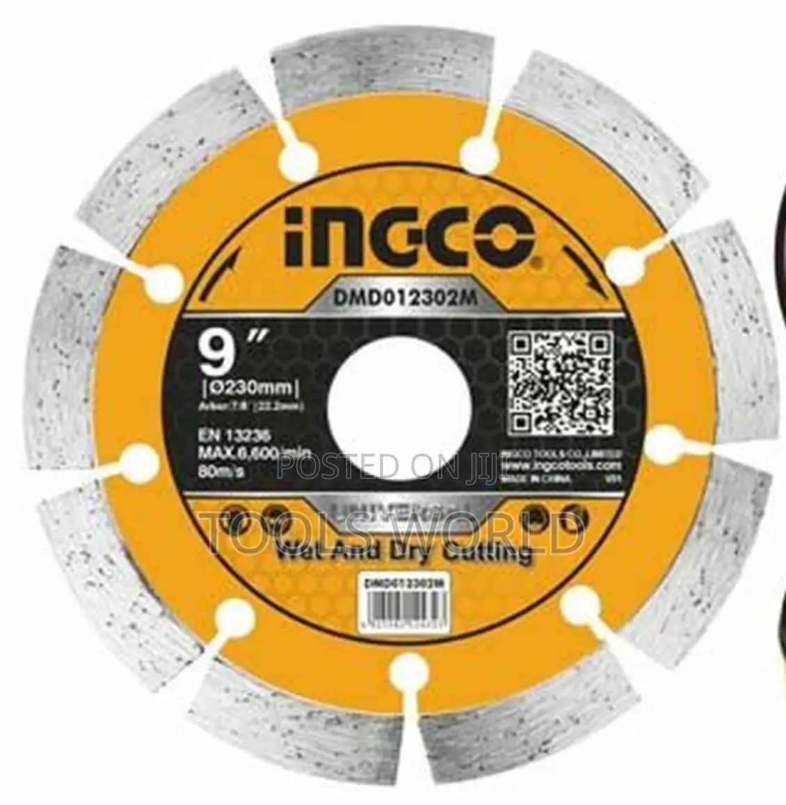 230mm (9”) Ingco Dry Diamond Disc – Heavy-duty Stone Concrete Cutter