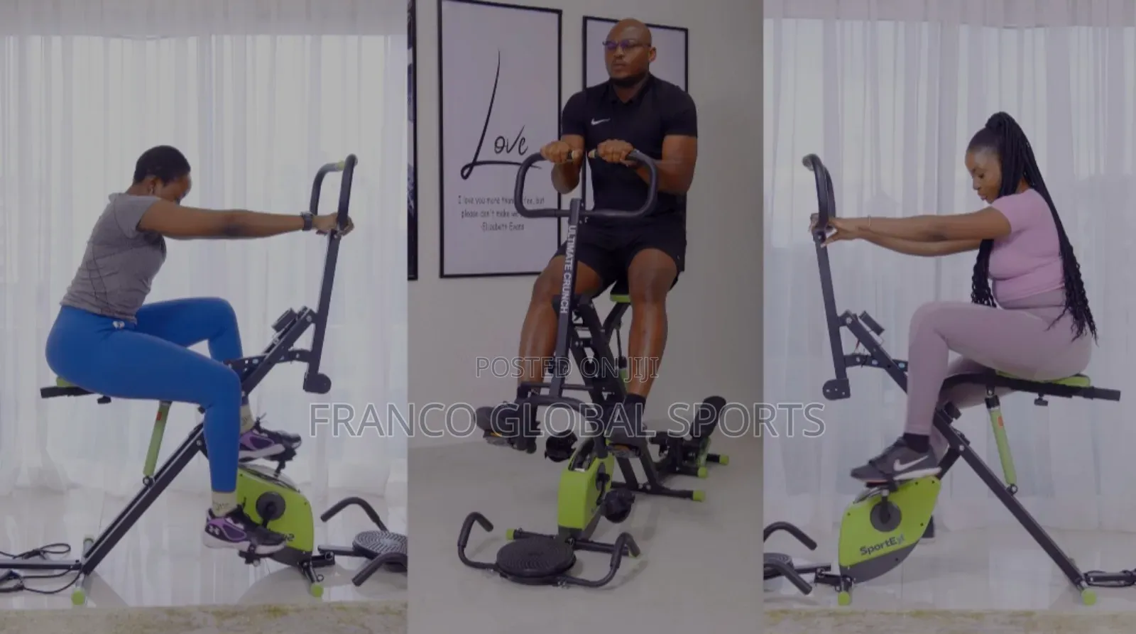 2-in-1 Horse Riding Total Crunch Fitness Machine