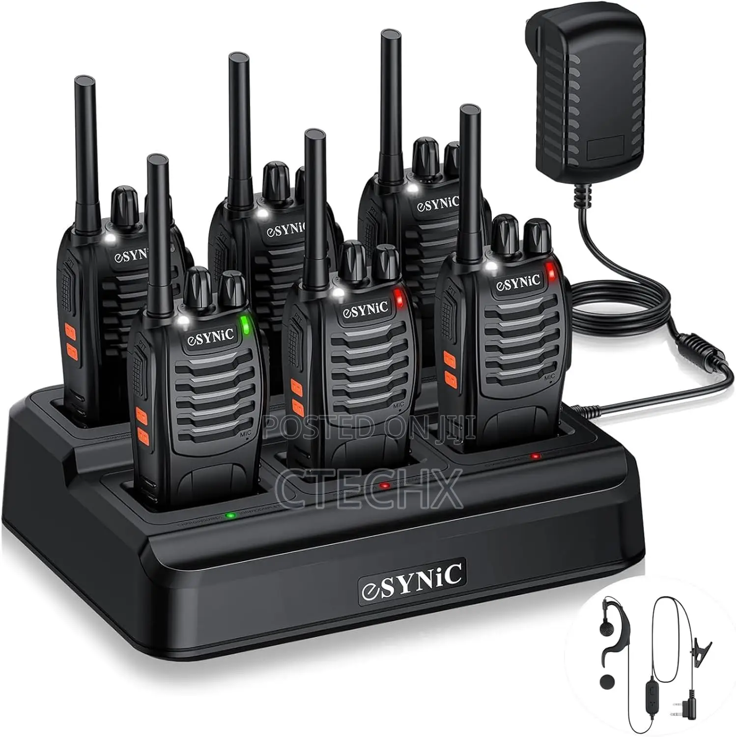 Esynic 6pcs Walkie Talkies for Adults 2 Way Radio Long Range