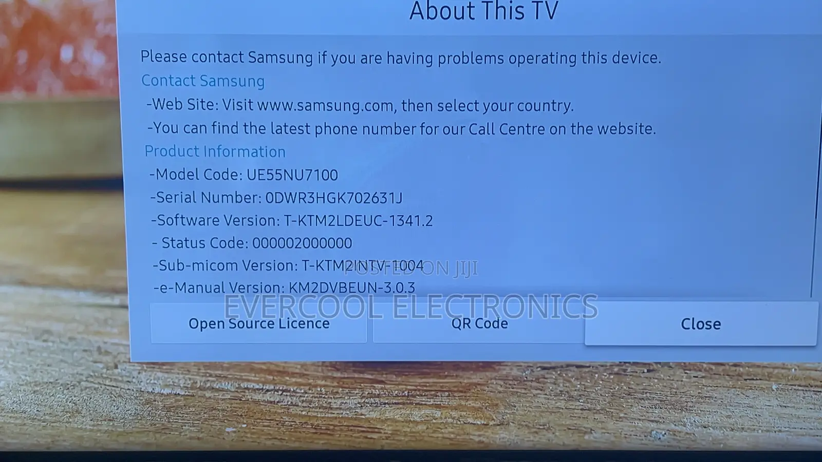 55” Samsung Ultra Hd Smart Tv