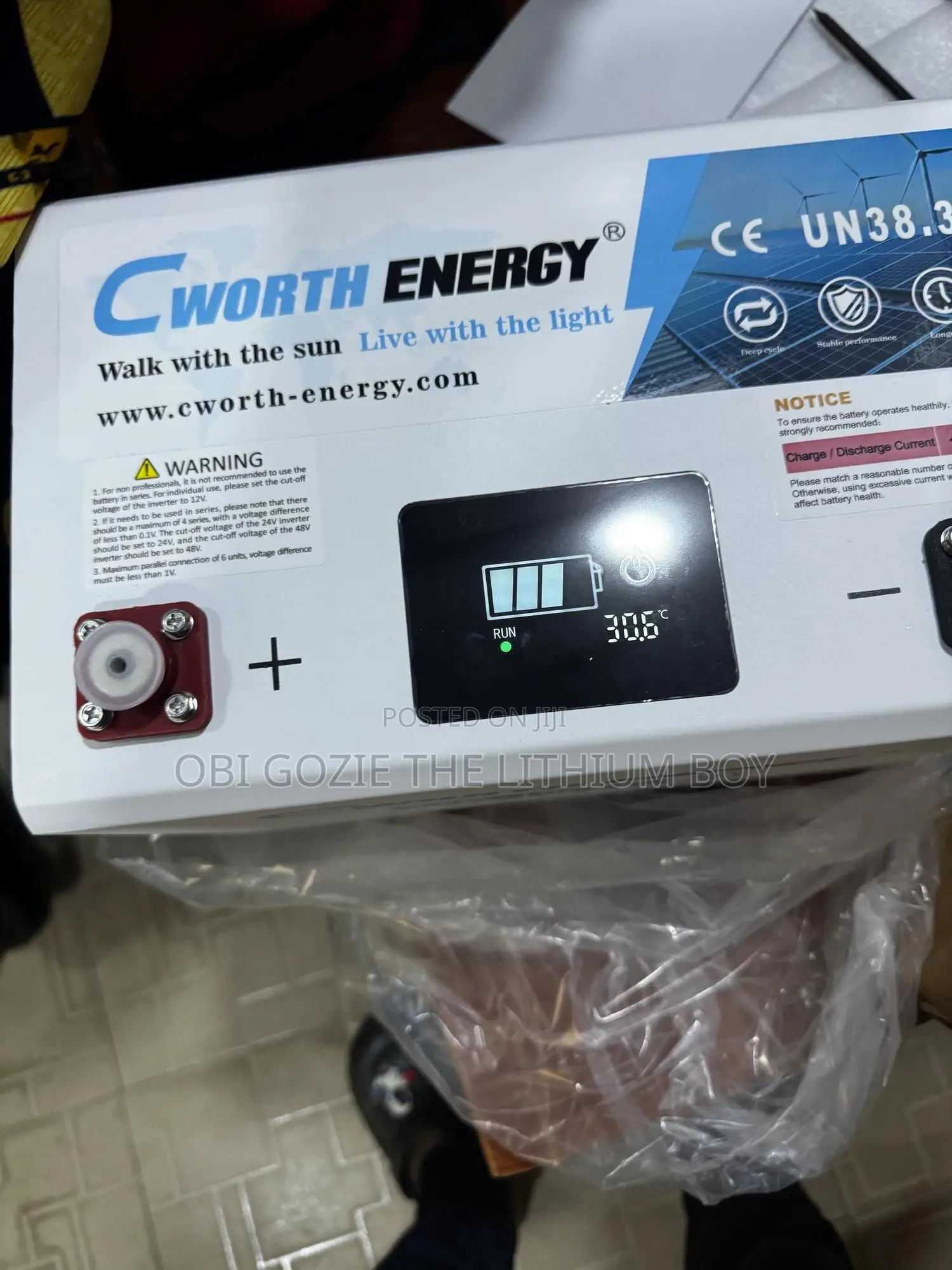 100ah Cworth Energy Lithium Ion Battery.