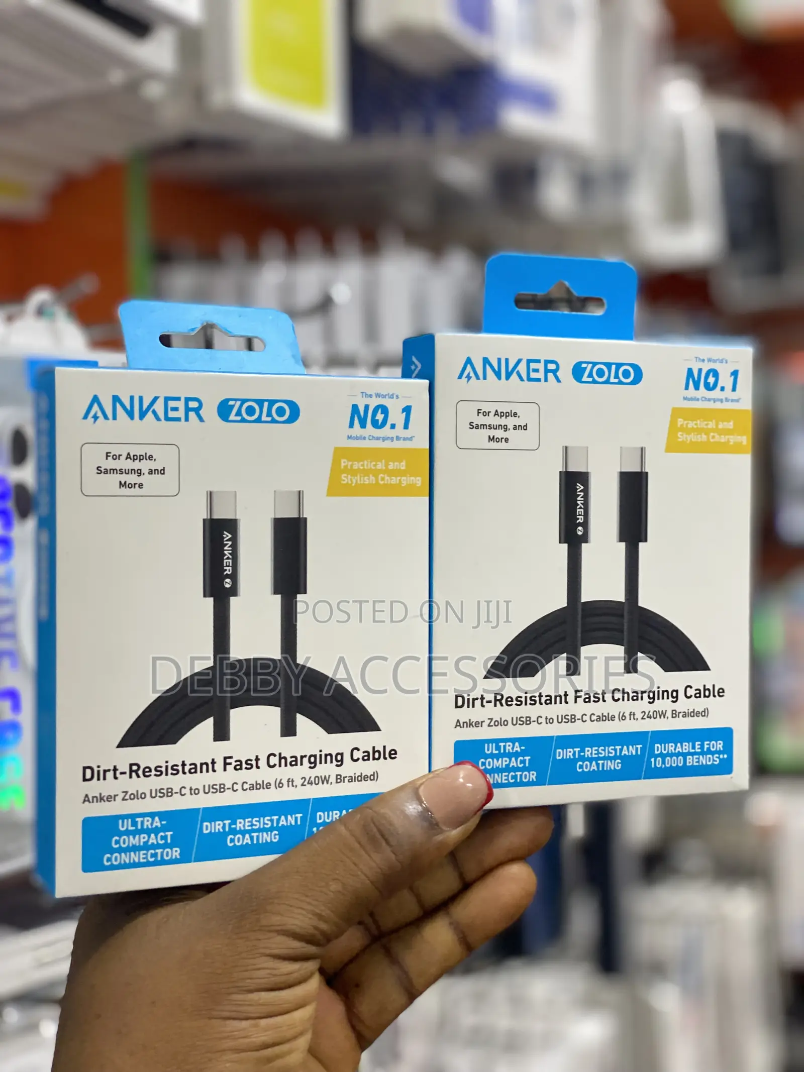 Anker Zolo Usb-C to Usb-C Cable (6 Ft, 240w, Braided)