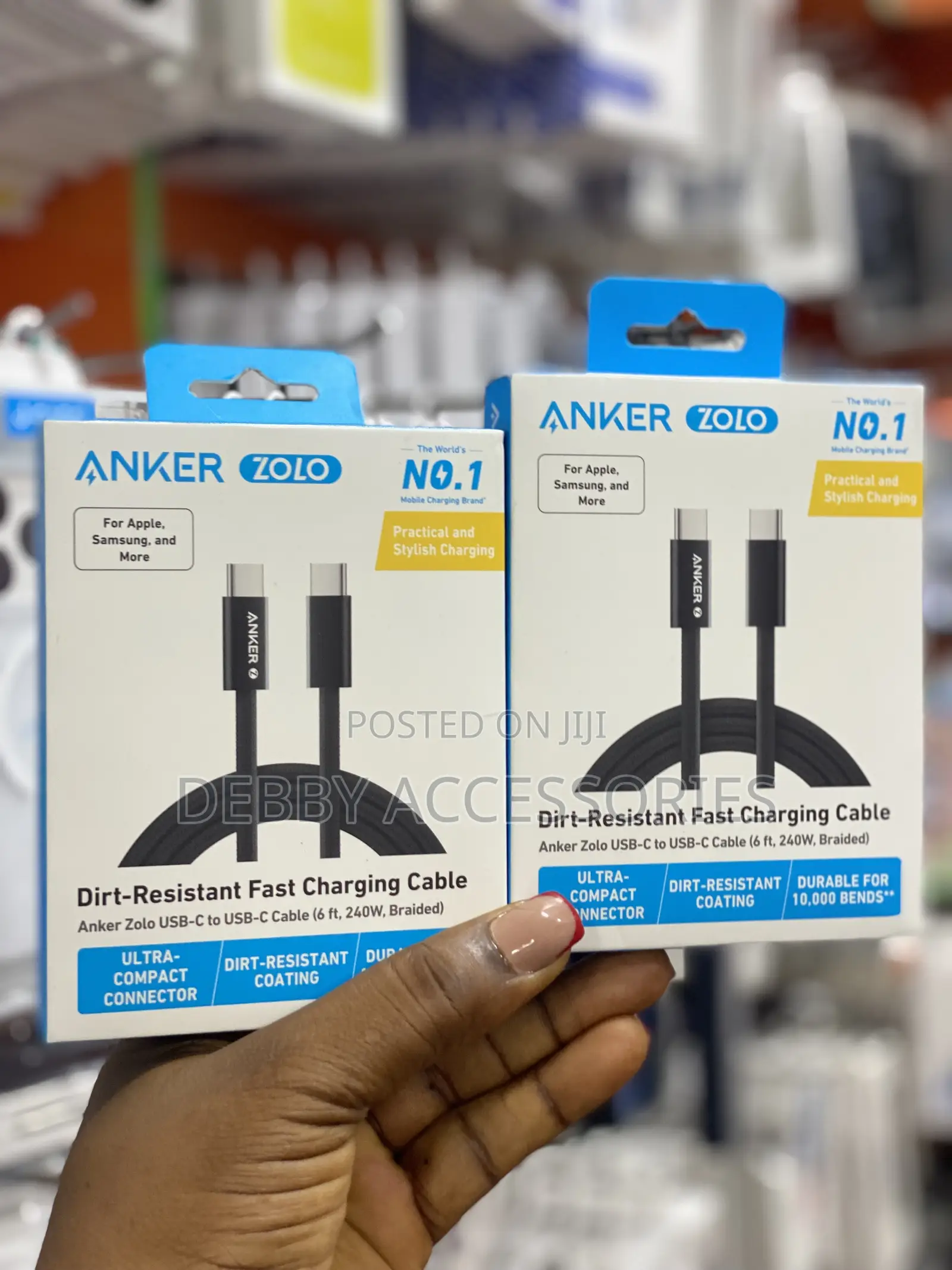 Anker Zolo Usb-C to Usb-C Cable (6 Ft, 240w, Braided)