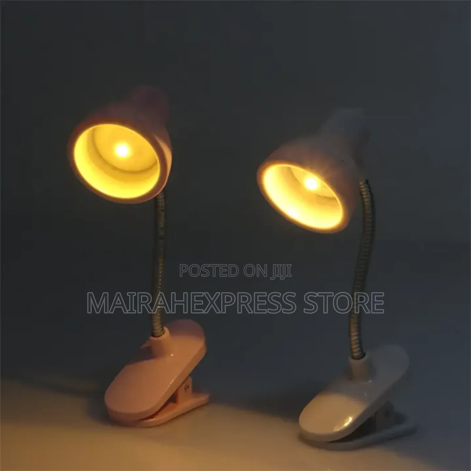 1pc Mini Led Clamp Reading Lamp Night Lights Portable Book Clip Lamp