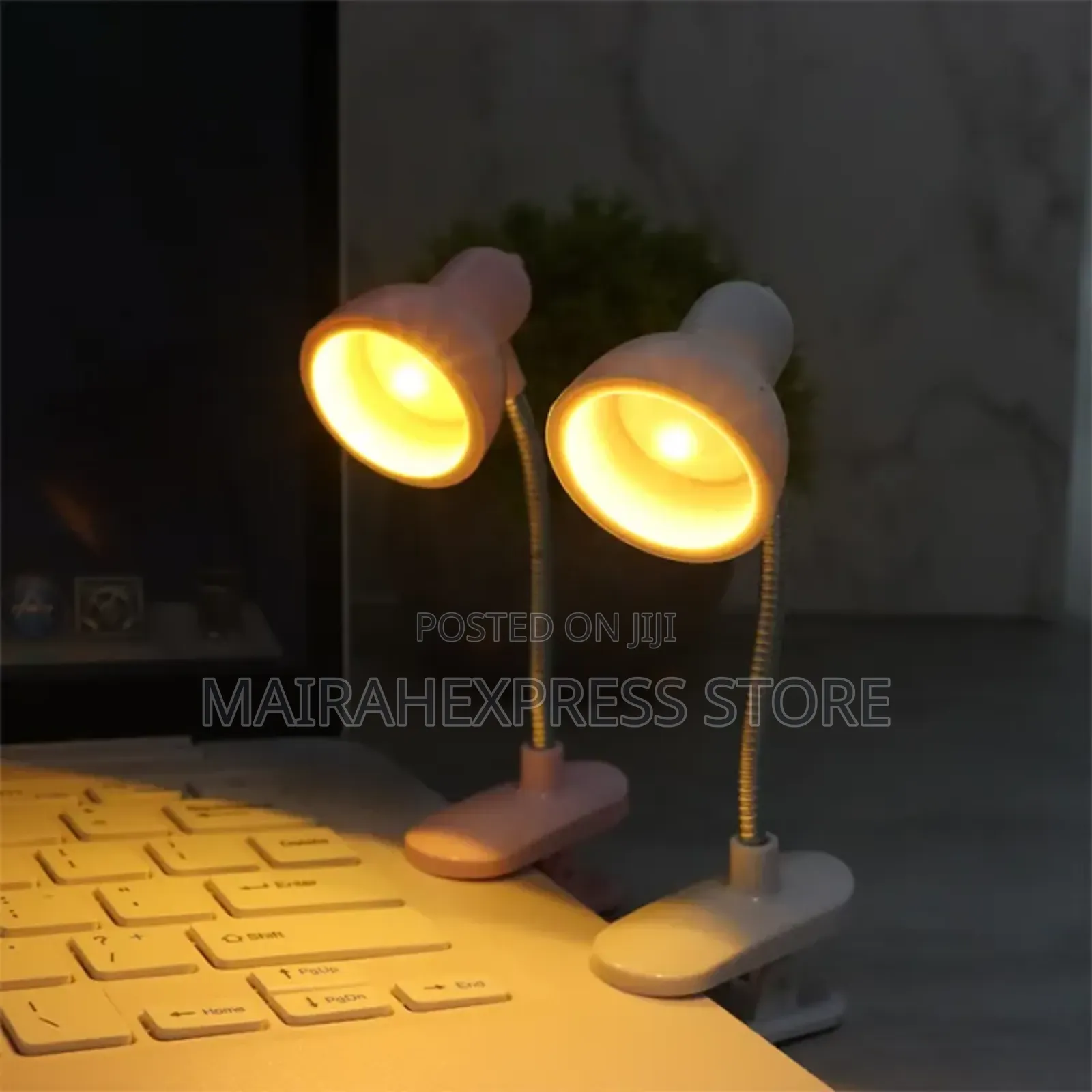1pc Mini Led Clamp Reading Lamp Night Lights Portable Book Clip Lamp