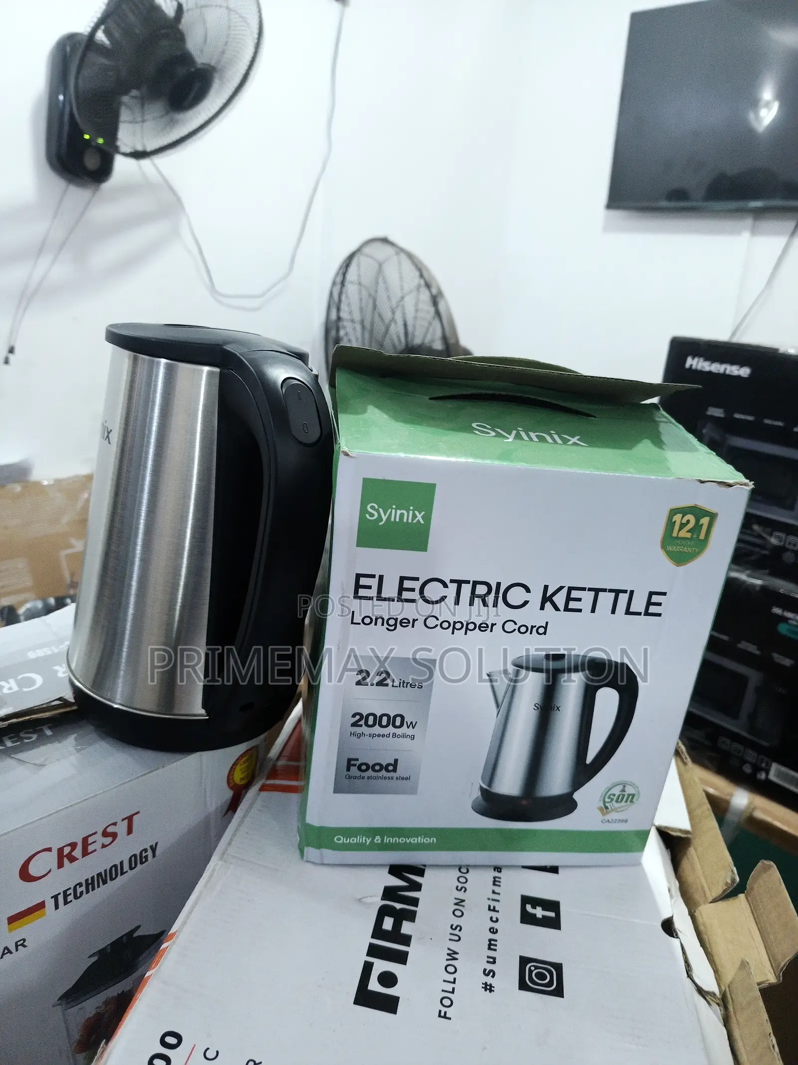 Automatic Shut-Off Brilliance: Syinix 2.2l Kettle