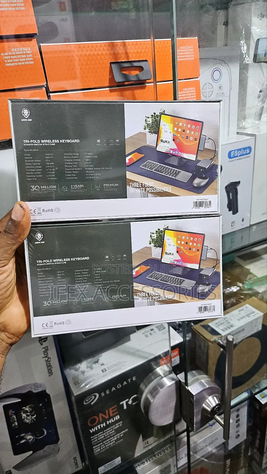Green Lion Tri-Fold Wireless Keyboard