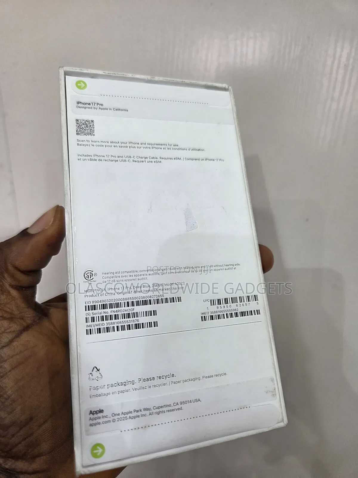New Apple iPhone 17 Pro 256 GB Blue