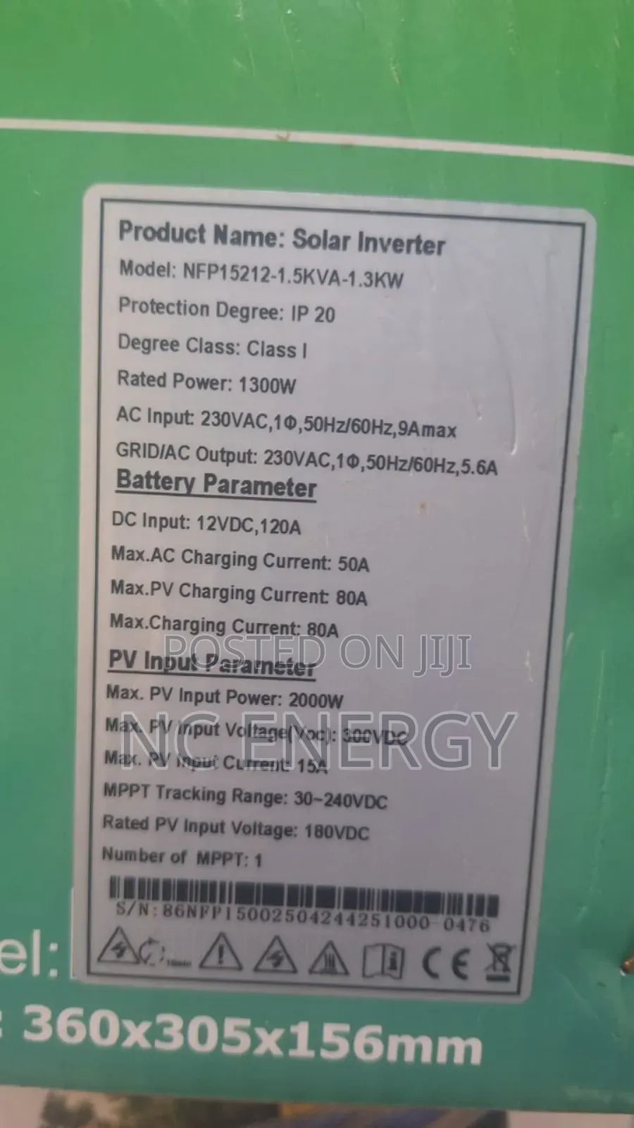 1.5kva /12v Kartel Hybrid Inverter