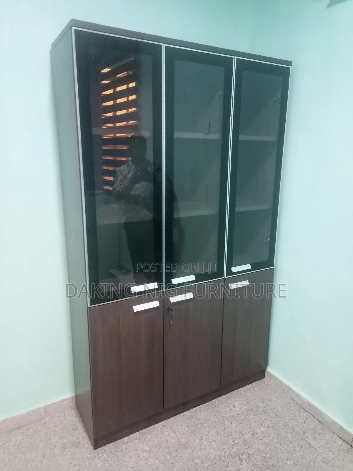 3 Door Wooden Bookshelf