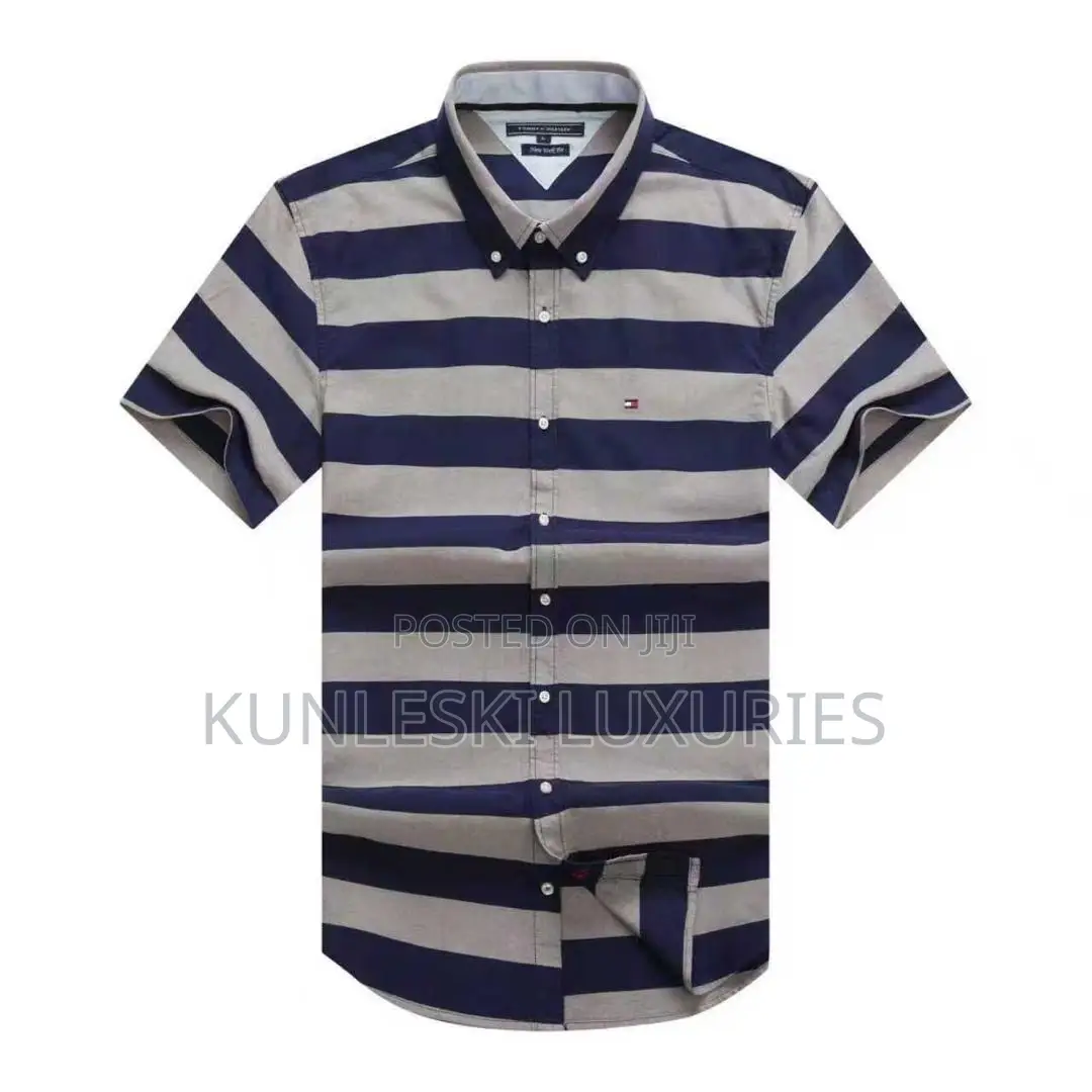 Original Tommy Hilfiger Strips Short Sleeve Shirt Collections