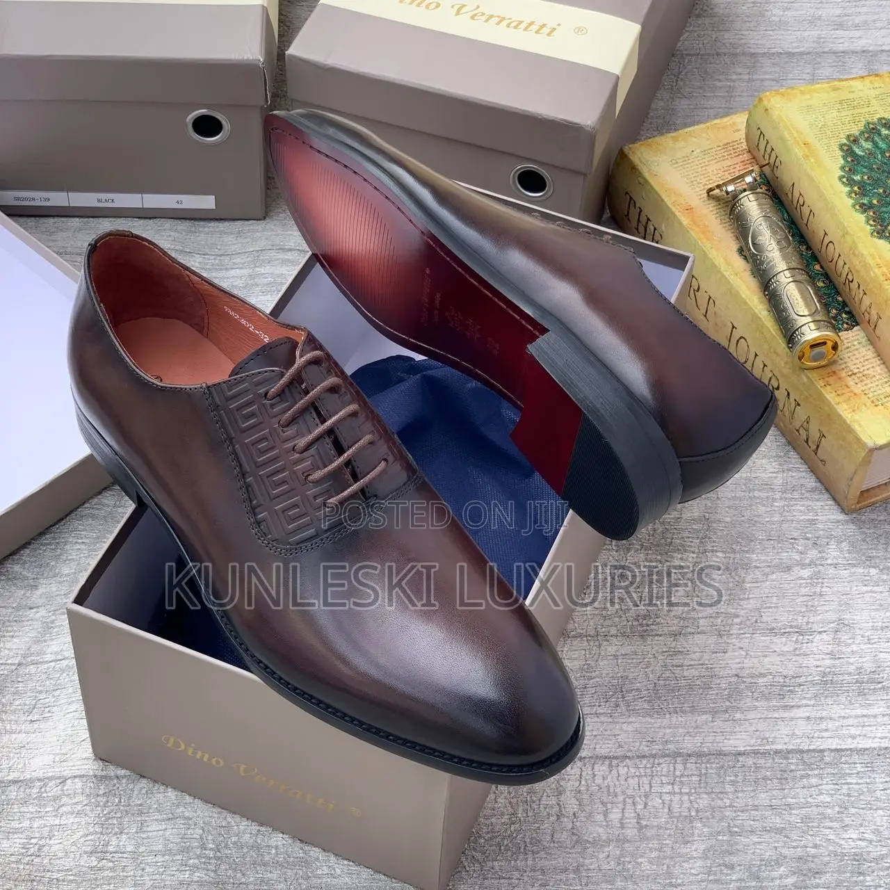 Original Dino Verratti Black & Brown Lace Up Shoes Collections For Men