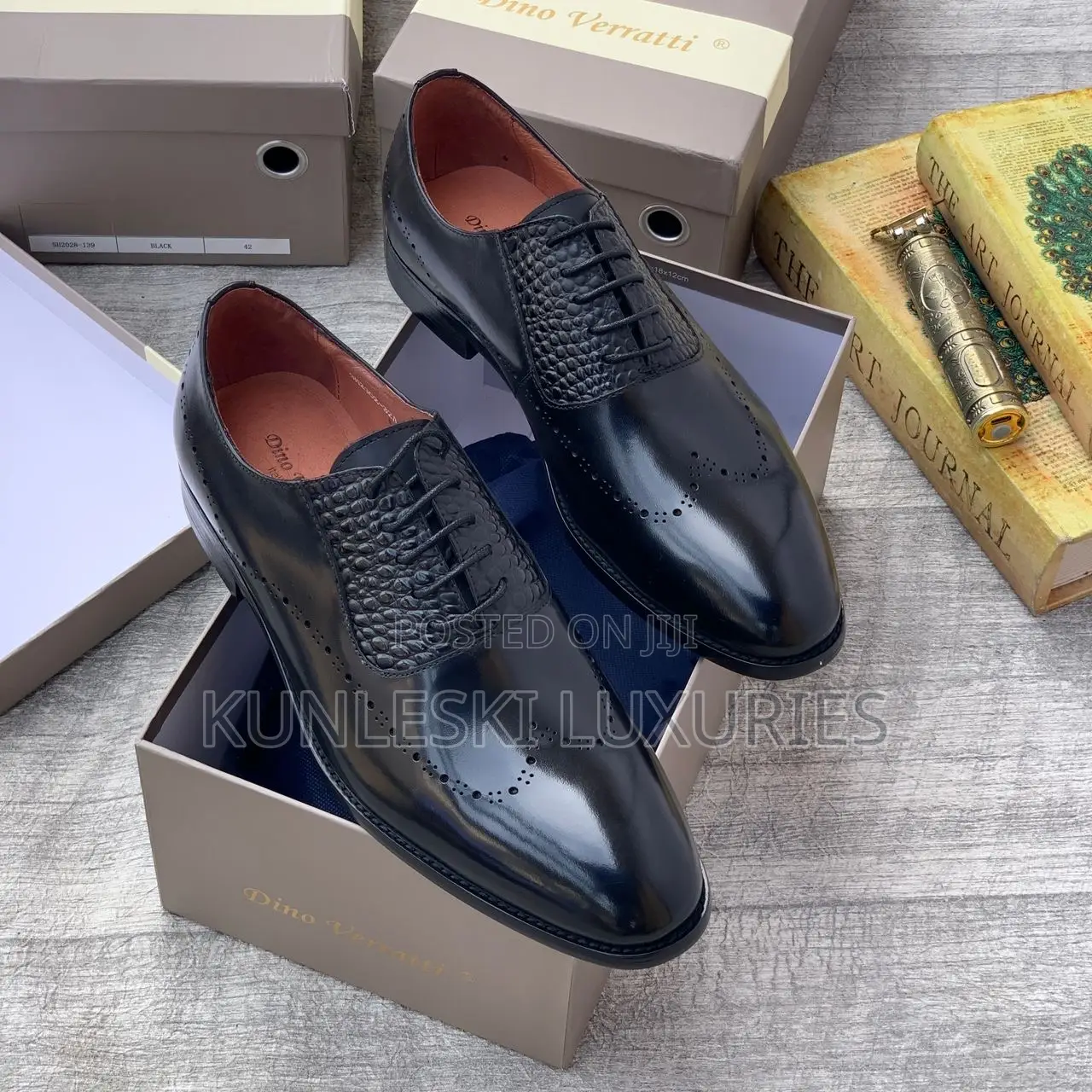 Original Dino Verratti Black & Brown Lace Up Shoes Collections For Men