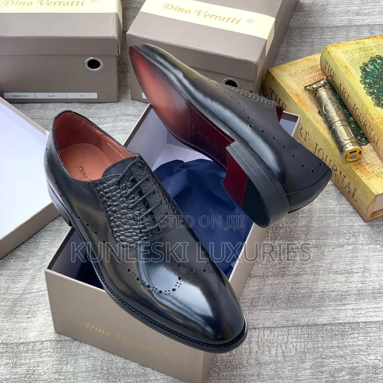 Original Dino Verratti Black & Brown Lace Up Shoes Collections For Men