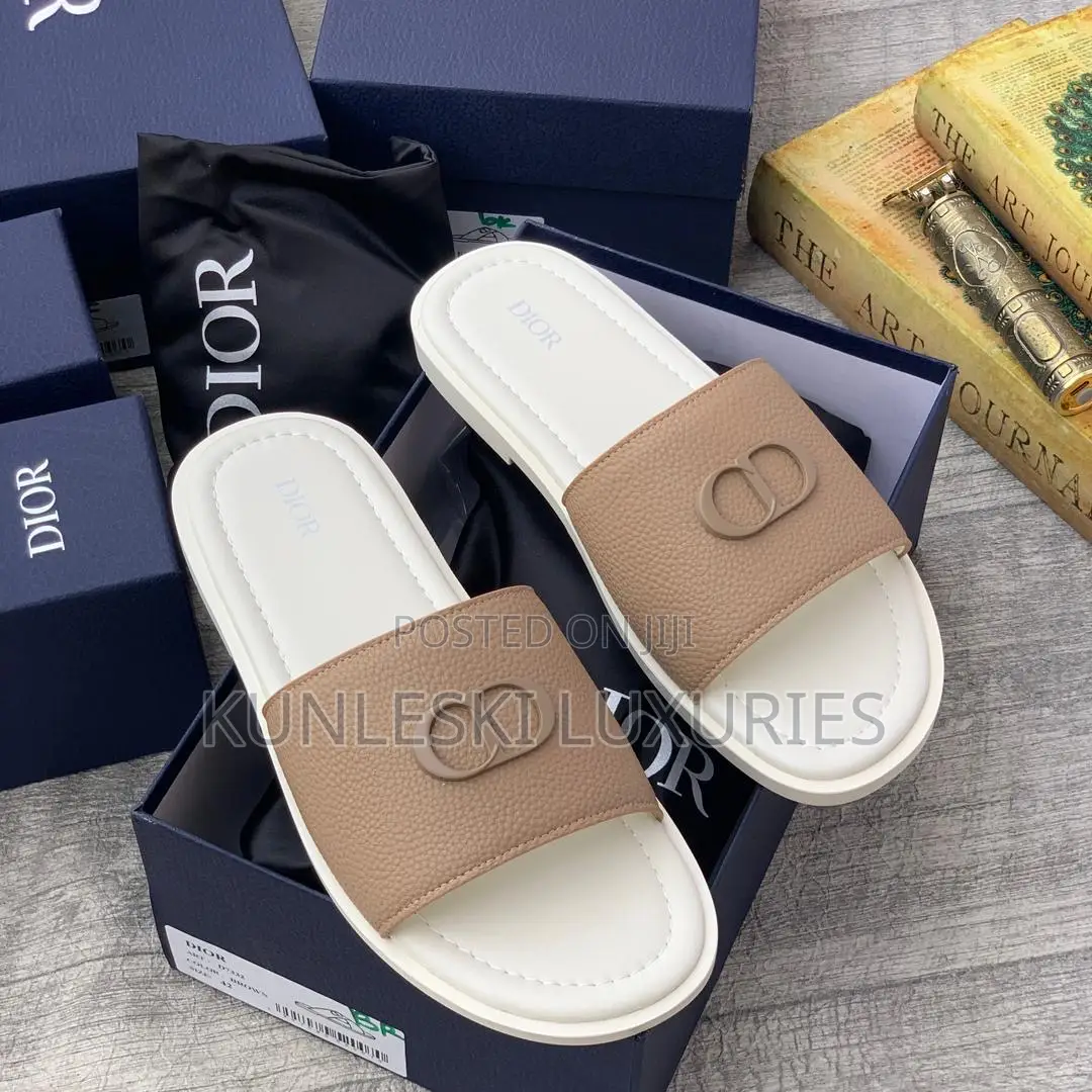 Original Dior Leather / Suede Leather Slippers