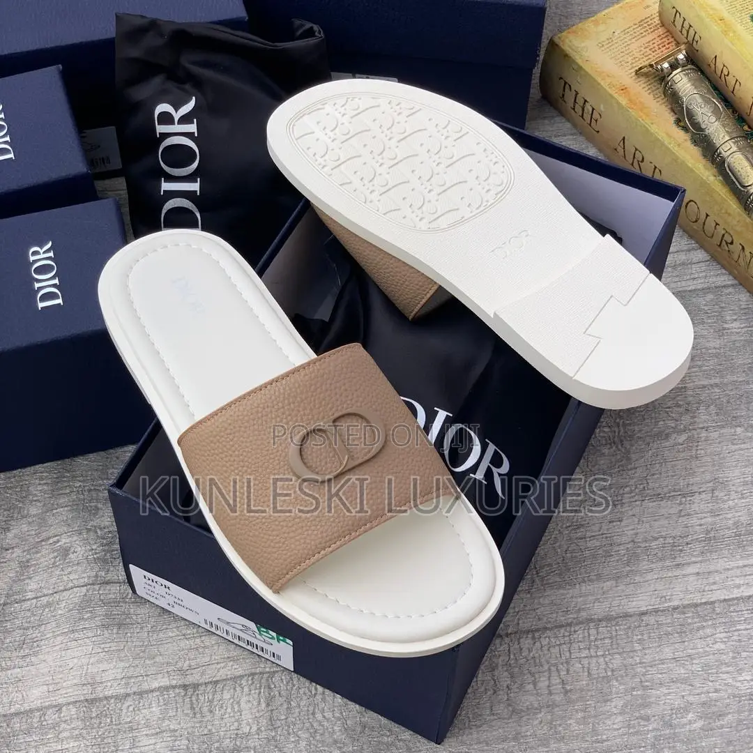 Original Dior Leather / Suede Leather Slippers