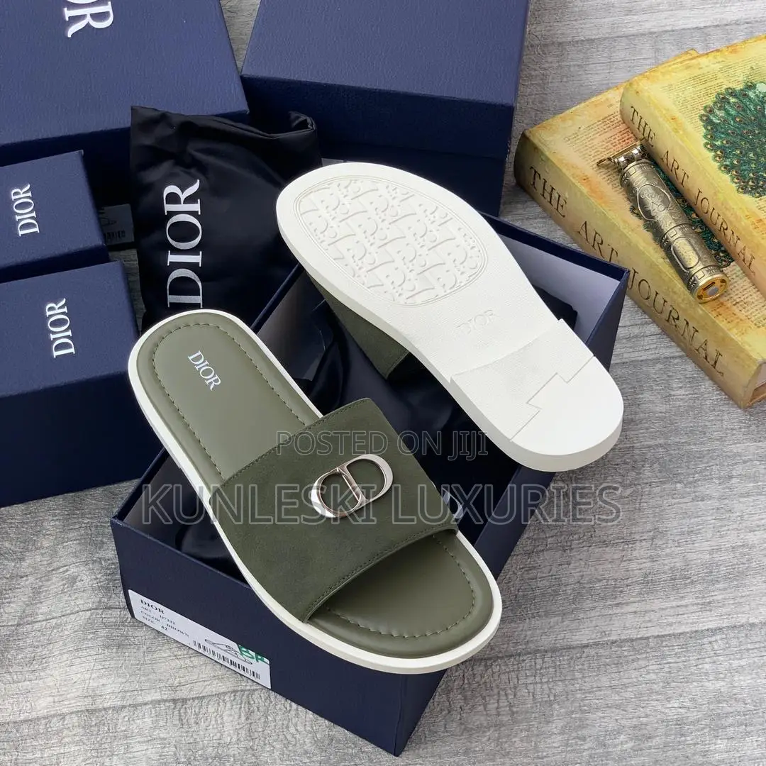 Original Dior Leather / Suede Leather Slippers