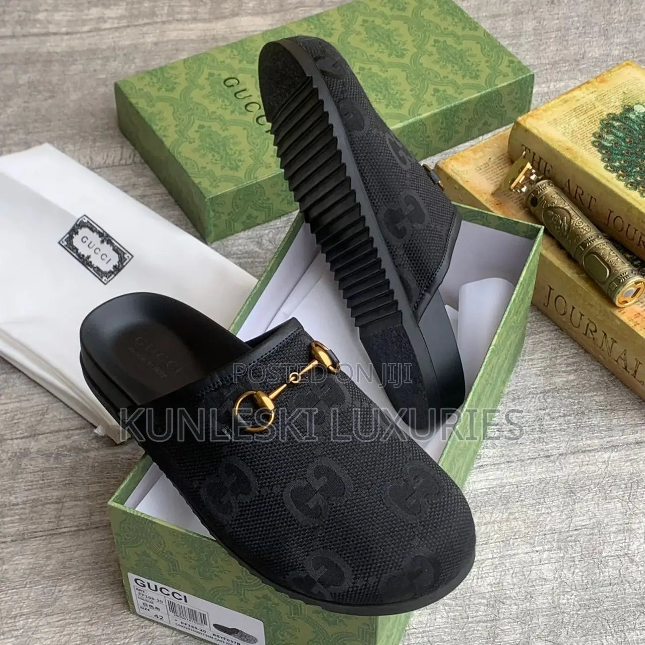 Original Gucci Loafers Half Shoe Collections In 3 Colors