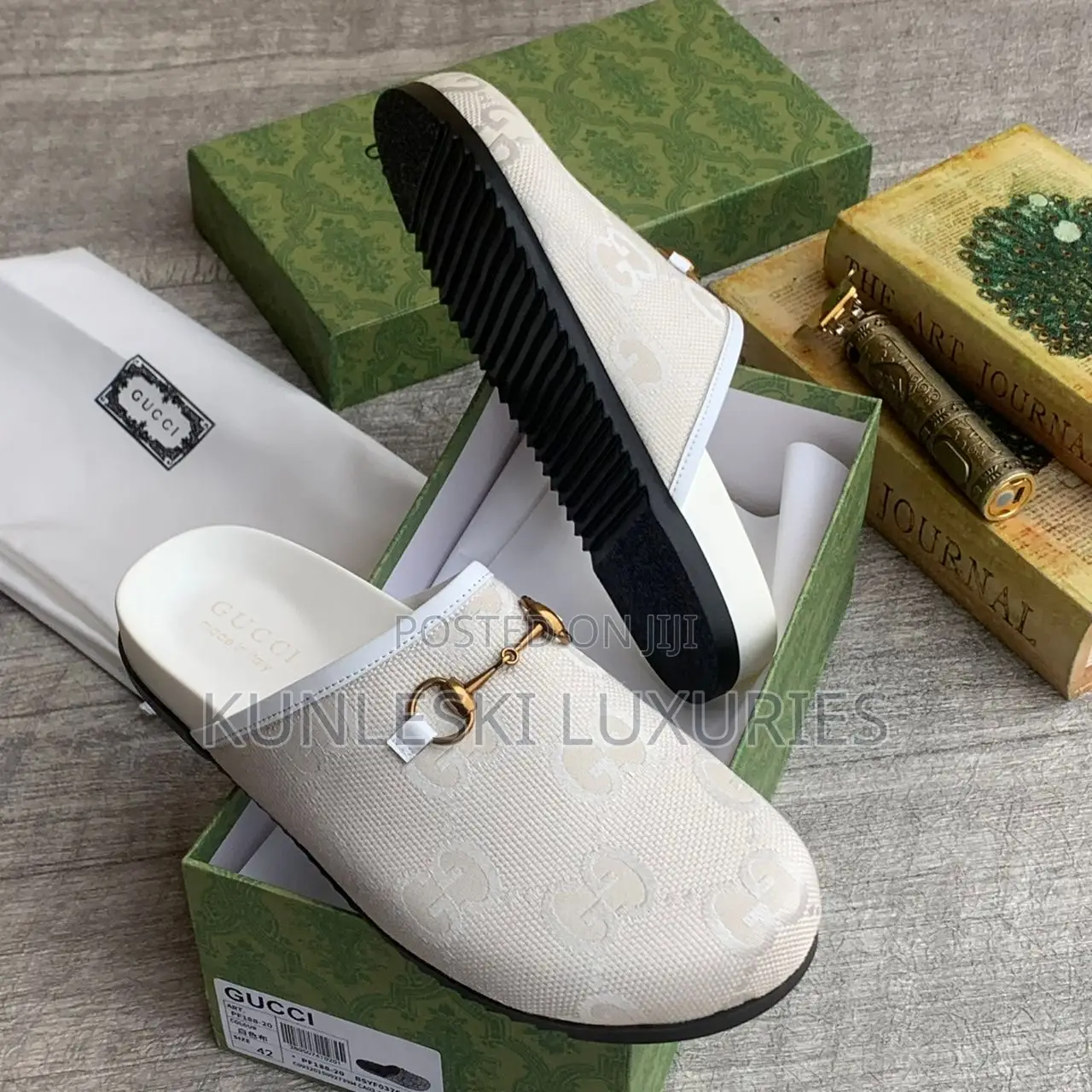 Original Gucci Loafers Half Shoe Collections In 3 Colors