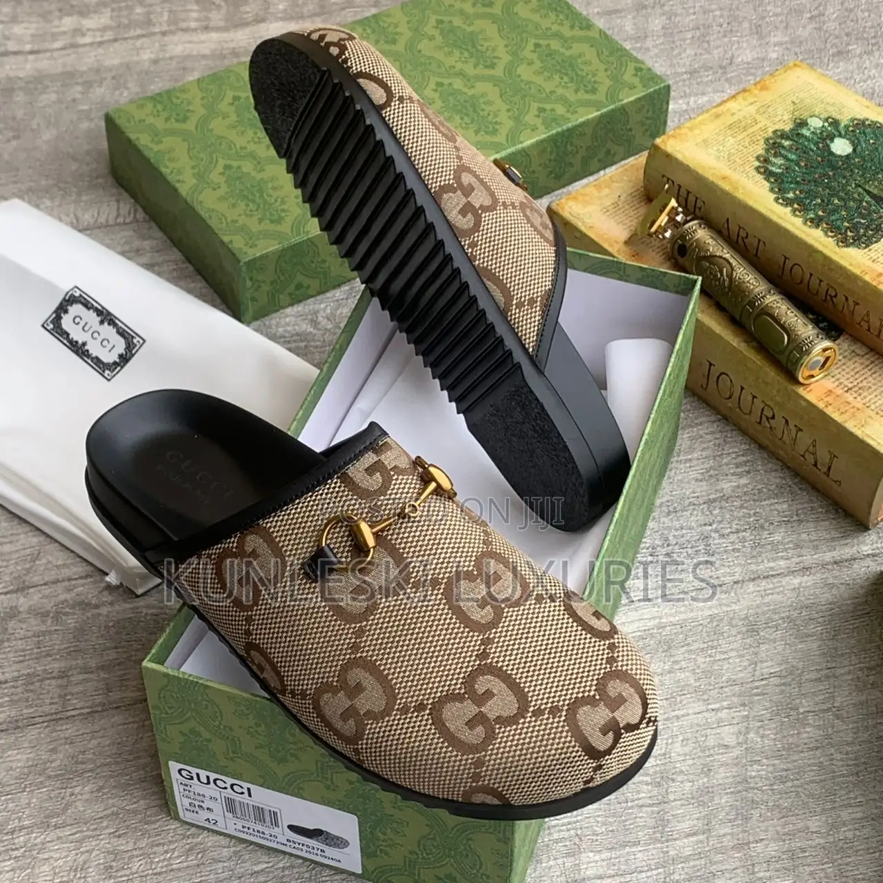 Original Gucci Loafers Half Shoe Collections In 3 Colors