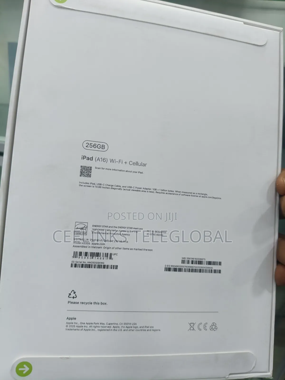 New Apple iPad (2025) 256 GB Blue