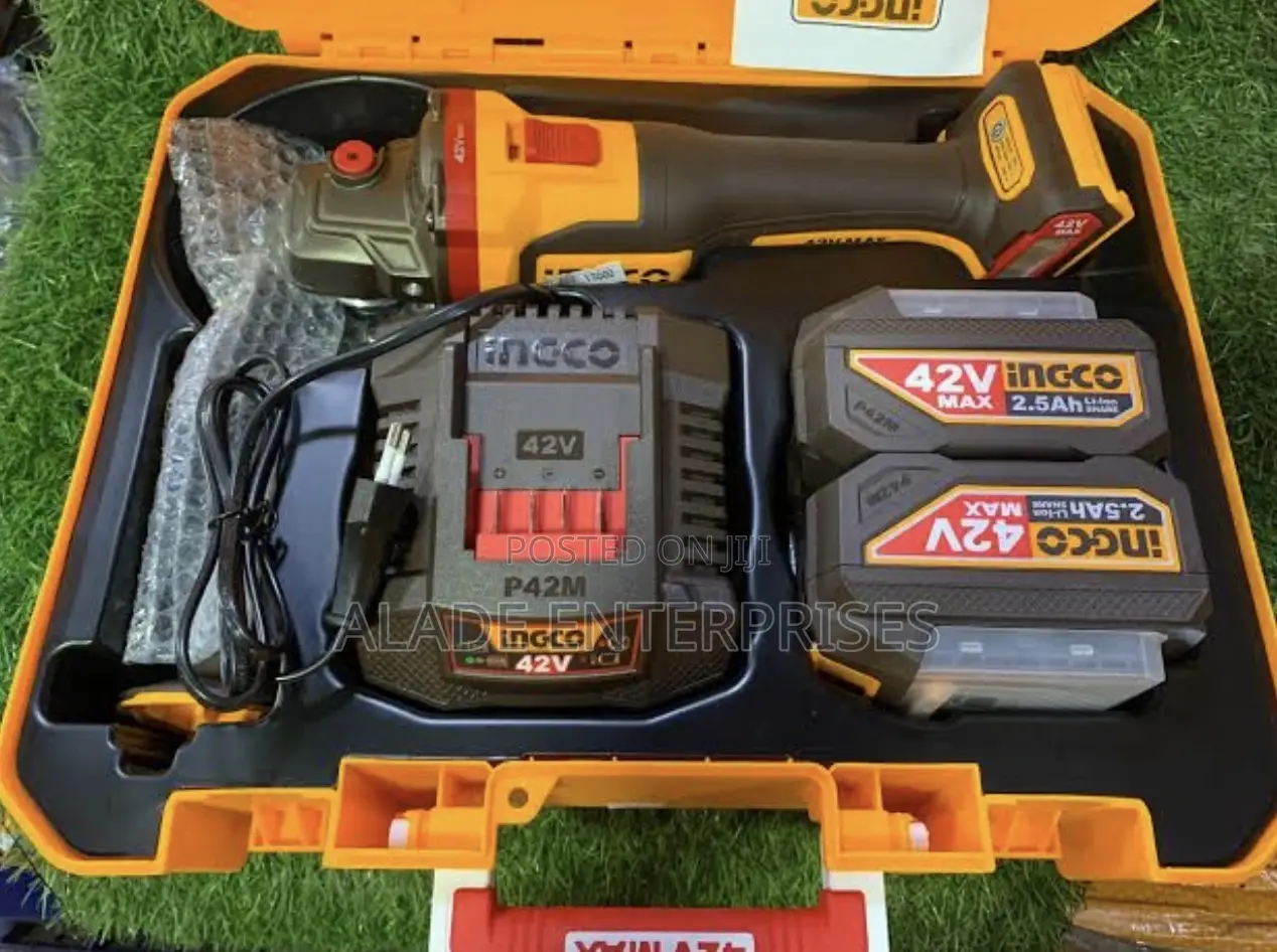 Ingco 42v Cordless Angle Grinder 1080w With Brushless Motor 115mm