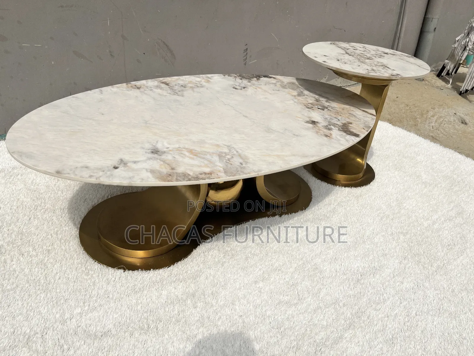 Luxury Marble Gold Center Table Set – Modern Home Elegance