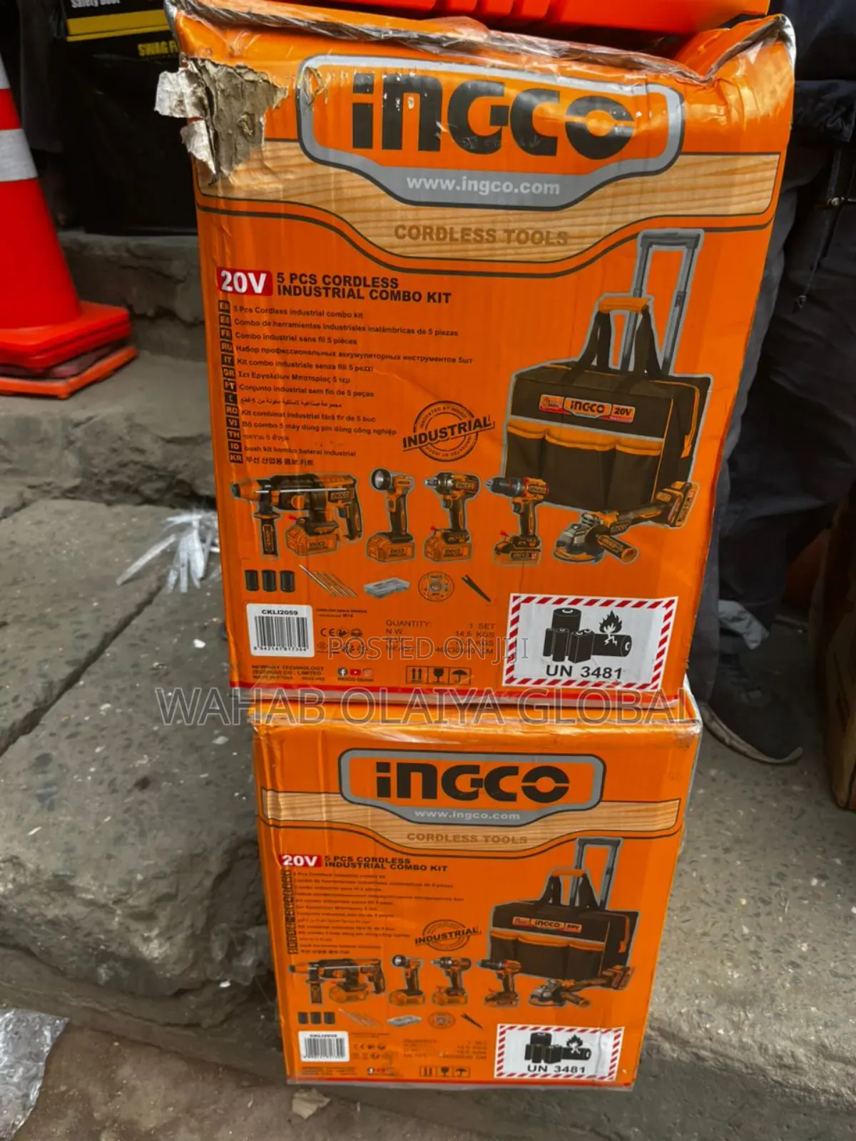 Ingco 20v 5-in-1 Brushless Cordless Combo Kit