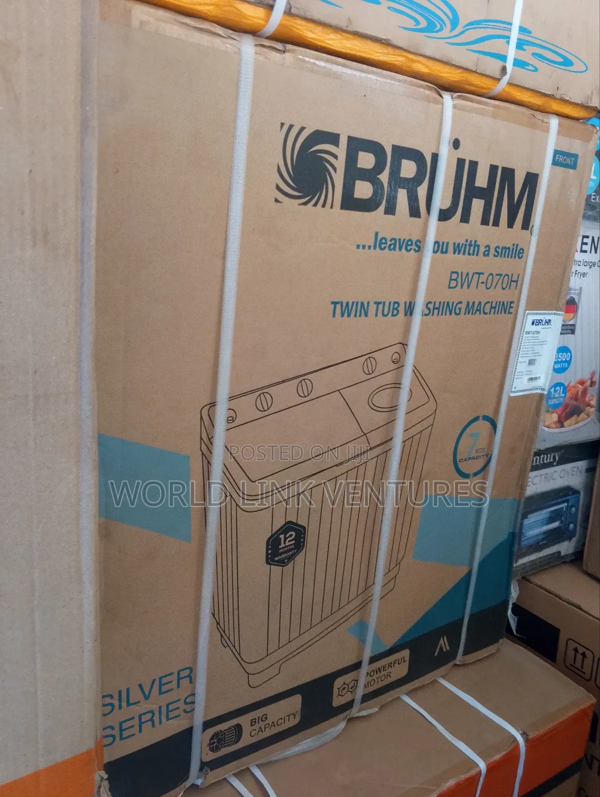 Bruhm Washing Machine Twin Tub 7kg