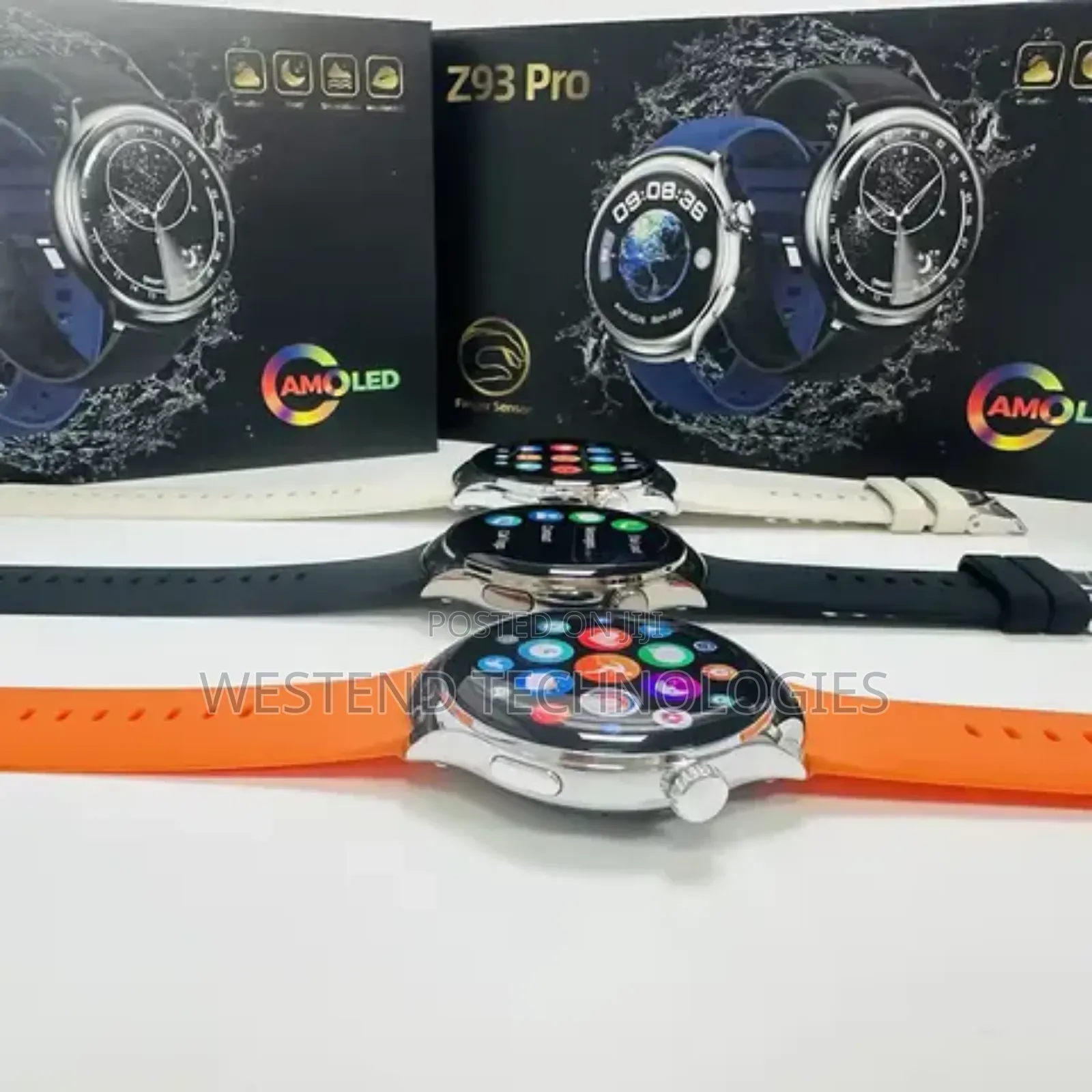Z93 Pro Amoled Smart Watch With GPS and NFC Anti Scratch Proof