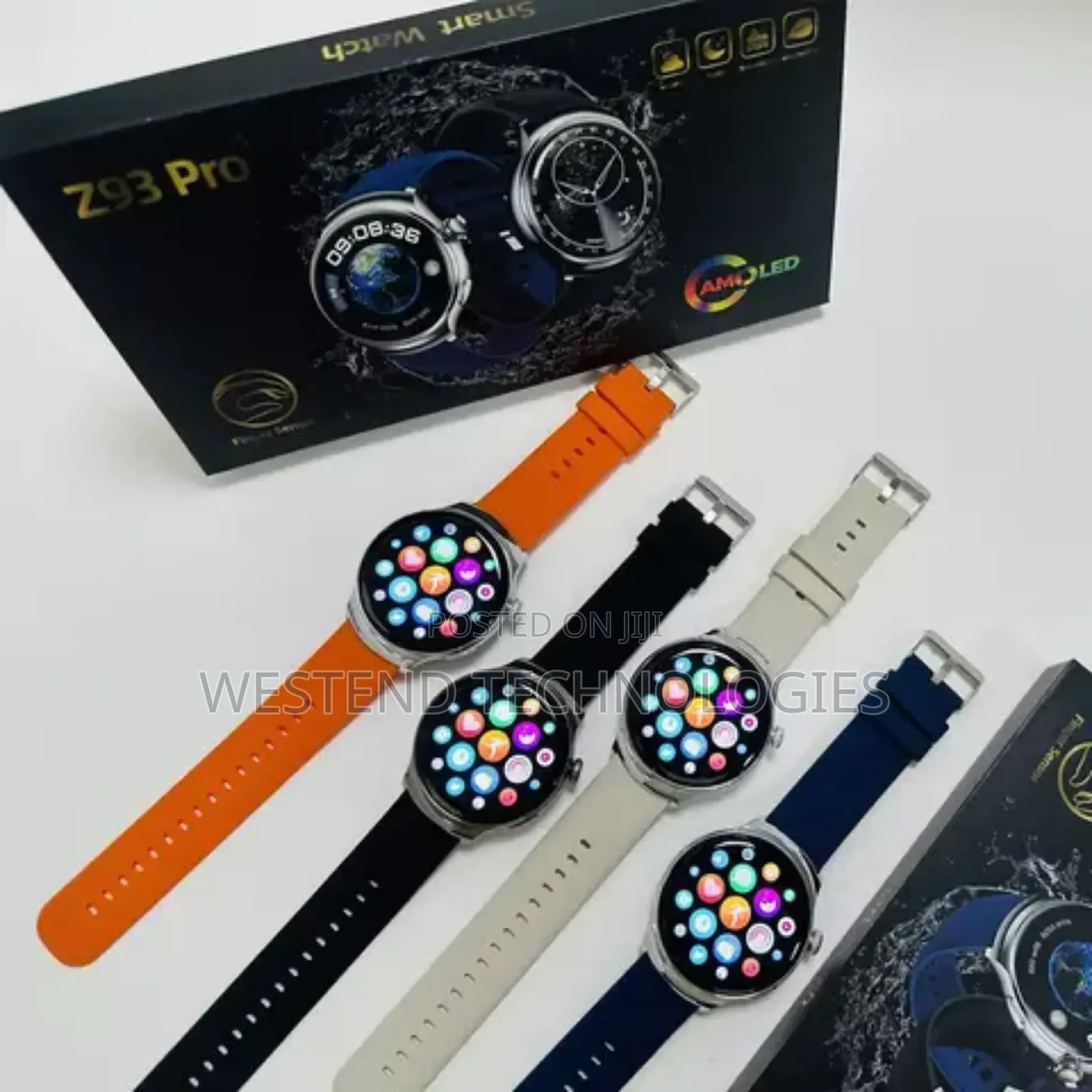 Z93 Pro Amoled Smart Watch With GPS and NFC Anti Scratch Proof