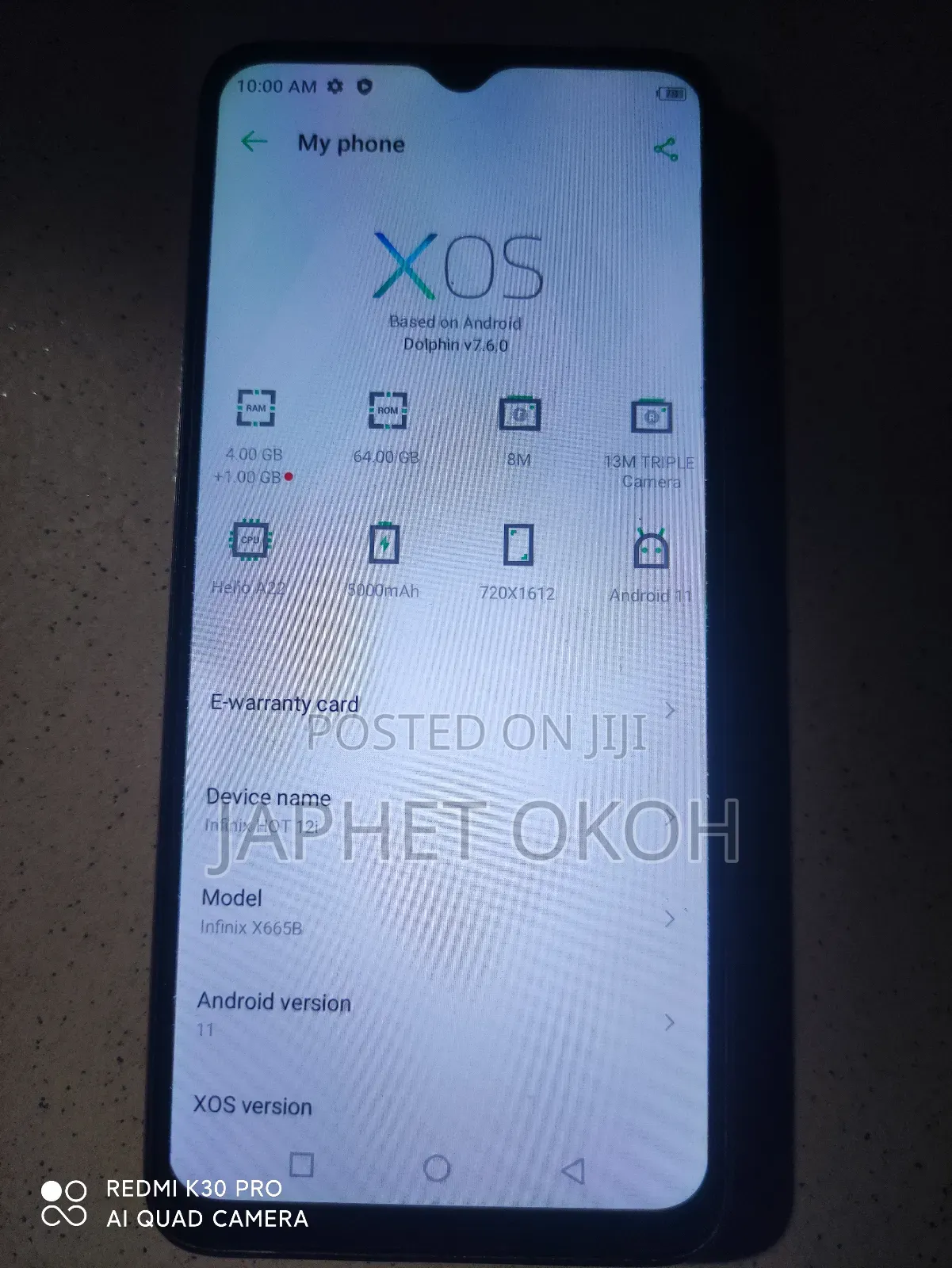 Infinix Hot 12i 64 GB Gold
