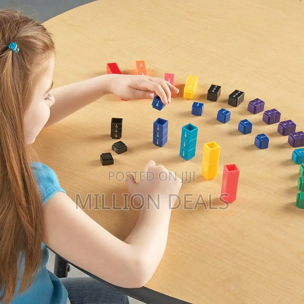 Learning Resources Fraction Tower Fraction Cubes, 51 Pieces, Ages 6+