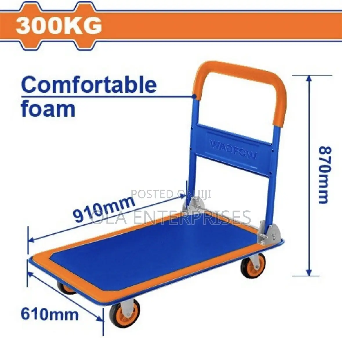 Foldable Platform Hand Trolley (300 Kg Capacity)