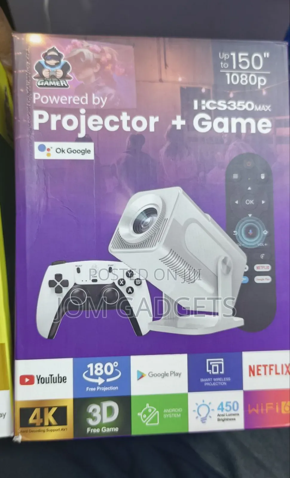 S40 Max 2-in-1 Smart Projector and Gaming Console.