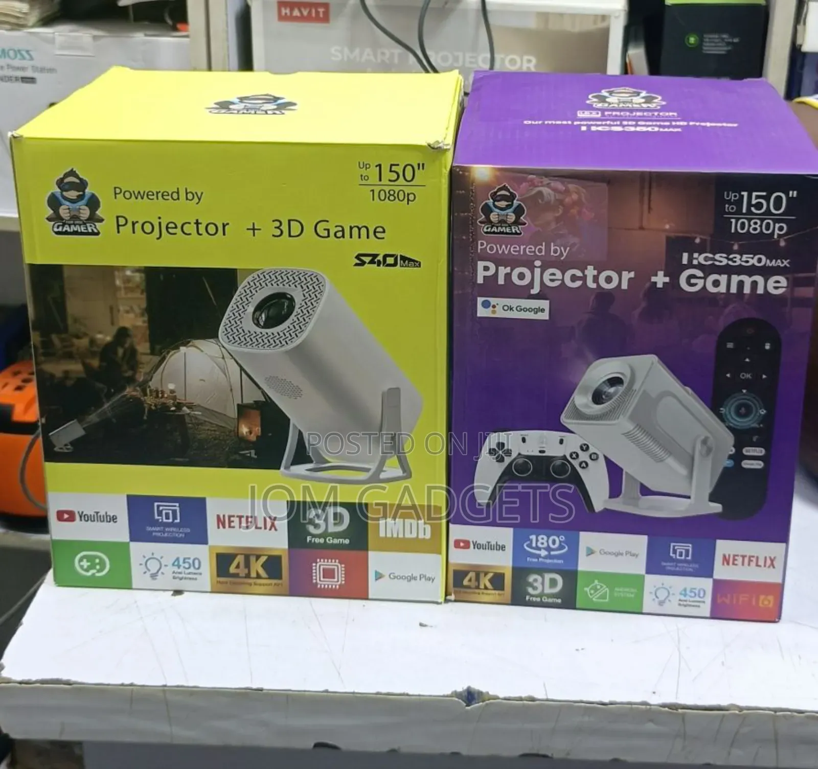 S40 Max 2-in-1 Smart Projector and Gaming Console.