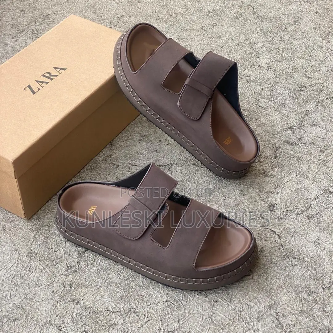 Original Zara Black Slippers For Men