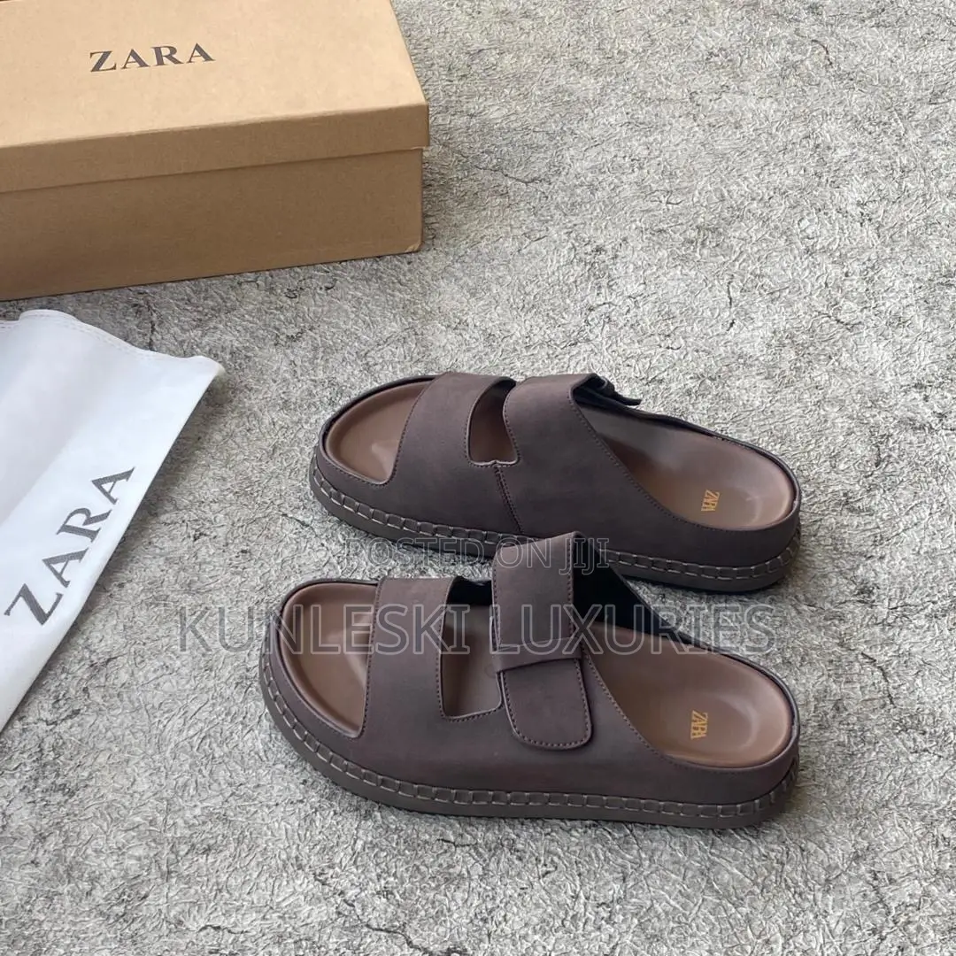 Original Zara Black Slippers For Men