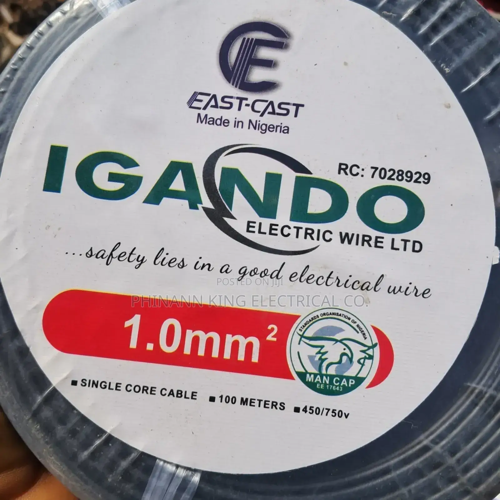 Igando Electric Wire 1mm Single Core