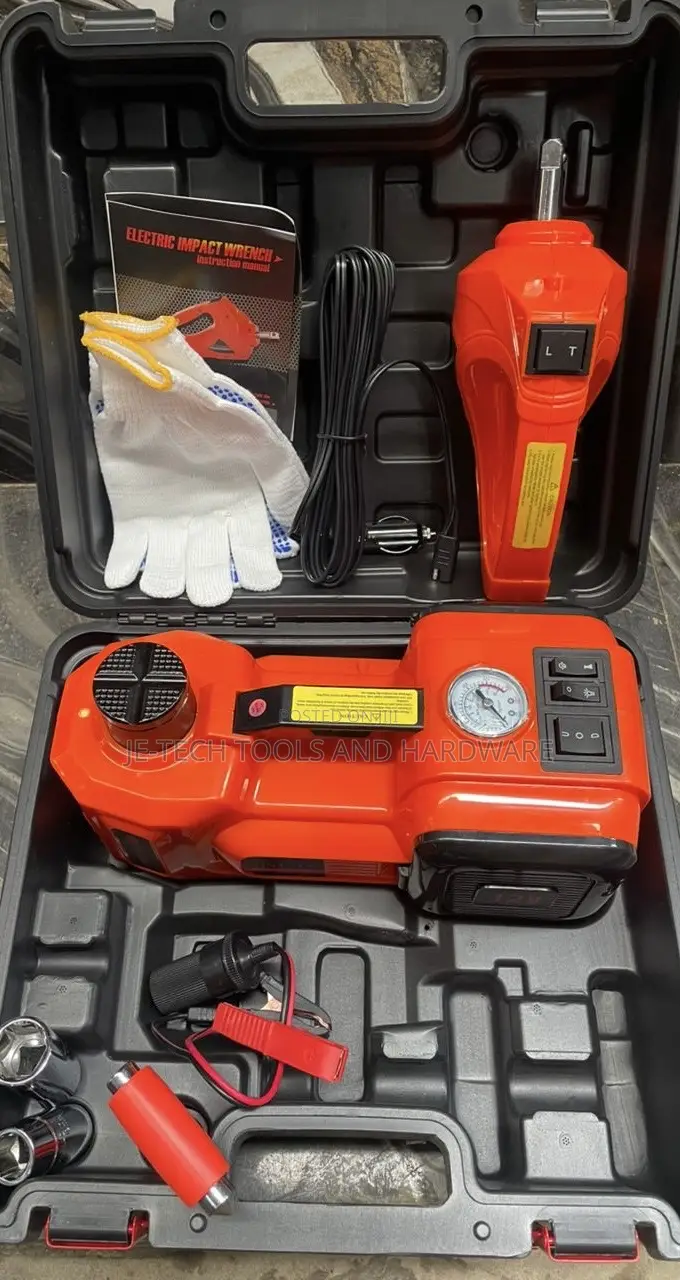Electric Hydraulic Car Jack And Repair Tool Kit