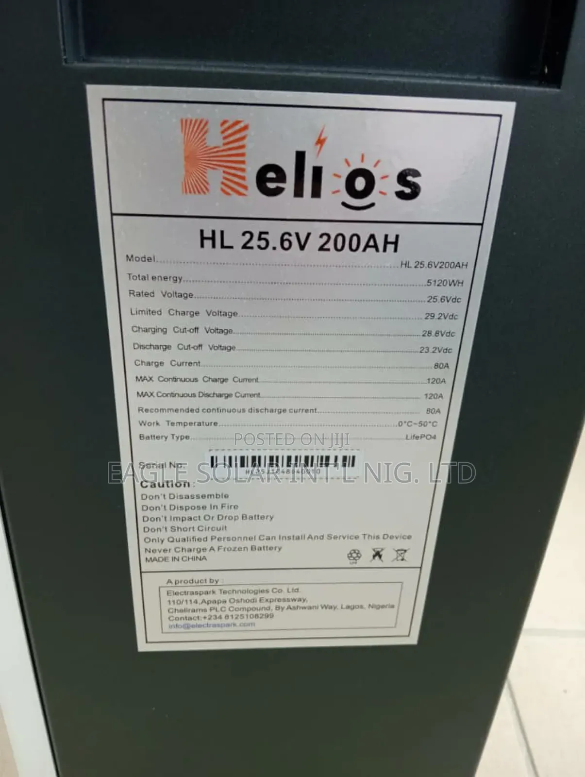 5kwh 24v Helios Lithium Battery