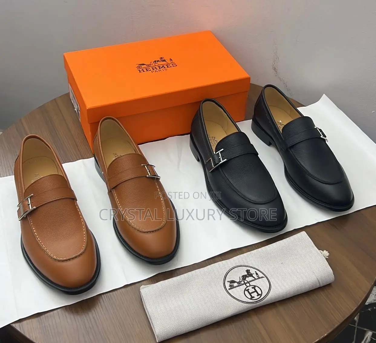Hermes Quality Luxury Men Genuine Leather Cooperate Shoe
