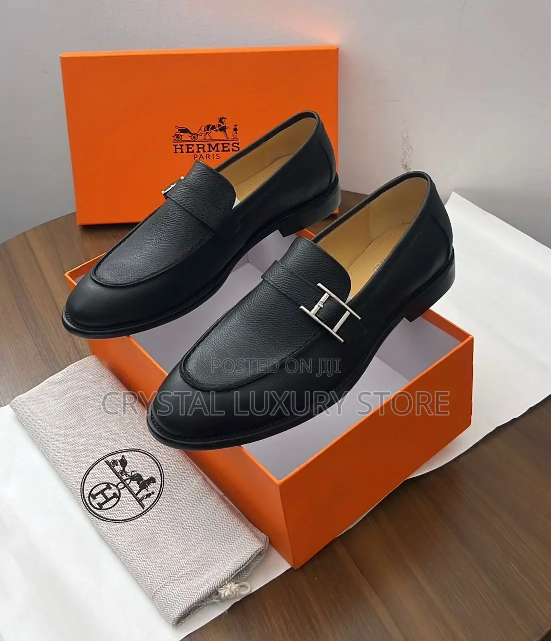 Hermes Quality Luxury Men Genuine Leather Cooperate Shoe