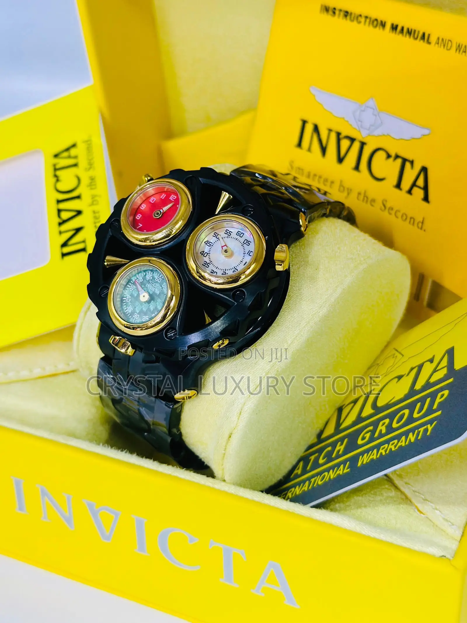 Invicta Quality Luxury Men Chronograph Automatic Engine Wristwatch