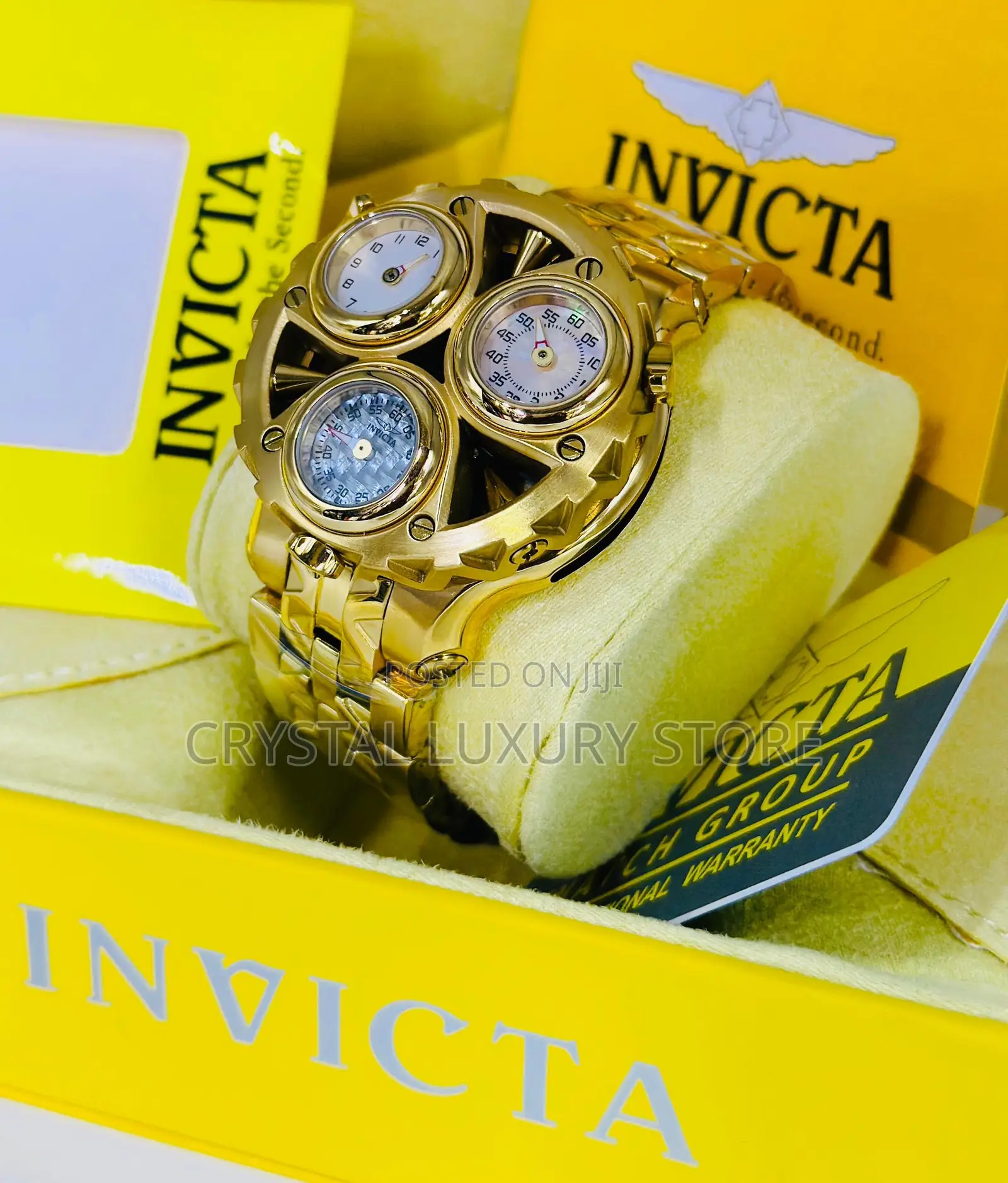 Invicta Quality Luxury Men Chronograph Automatic Engine Wristwatch