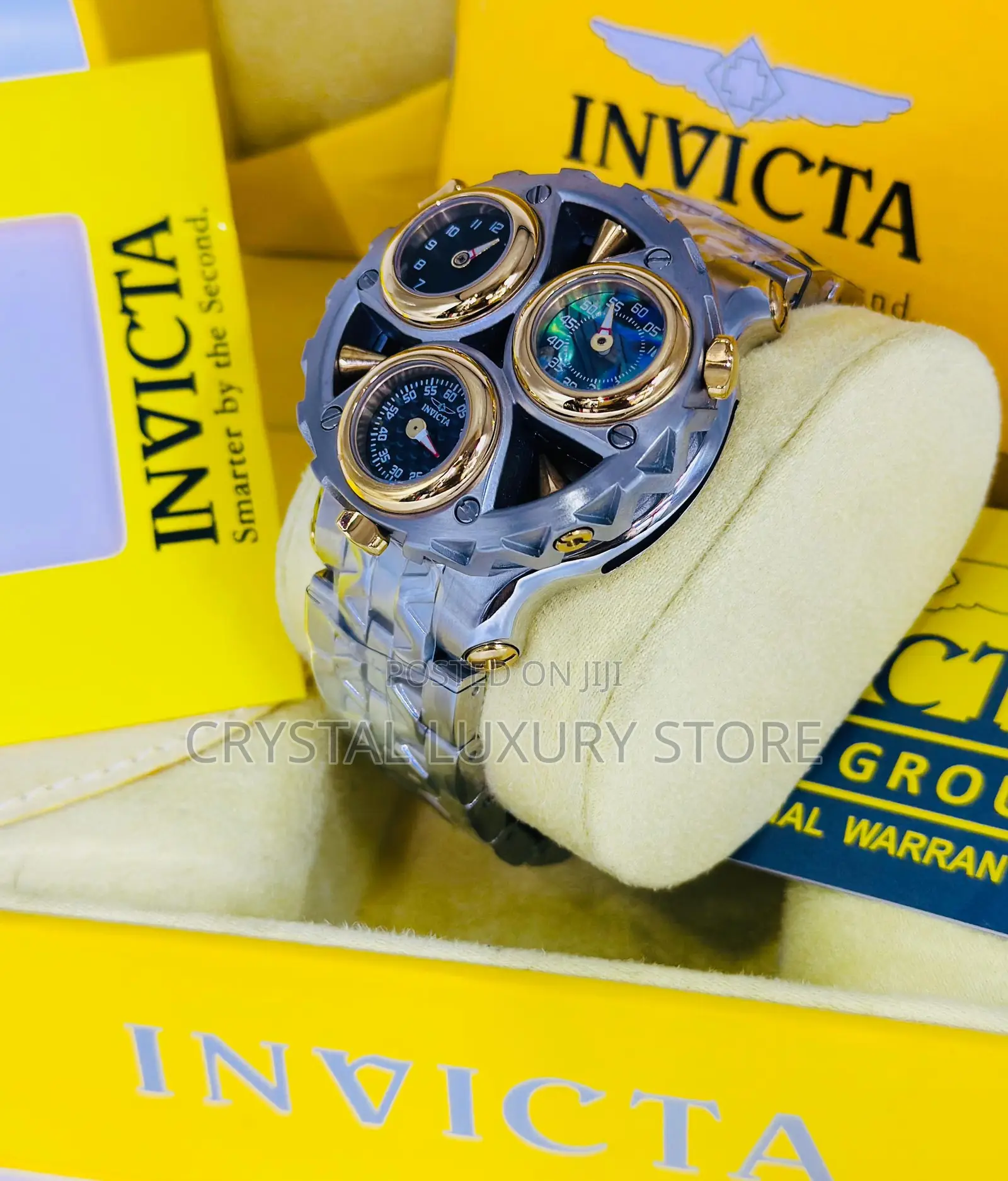 Invicta Quality Luxury Men Chronograph Automatic Engine Wristwatch